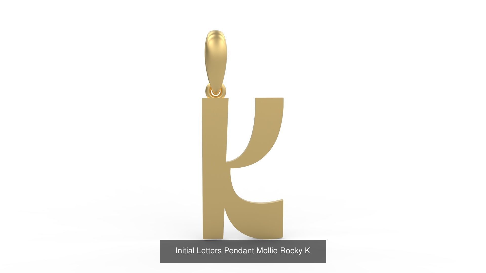 Initial Letters Pendant Alphabets Mollie Rocky 3D Model Collection_13