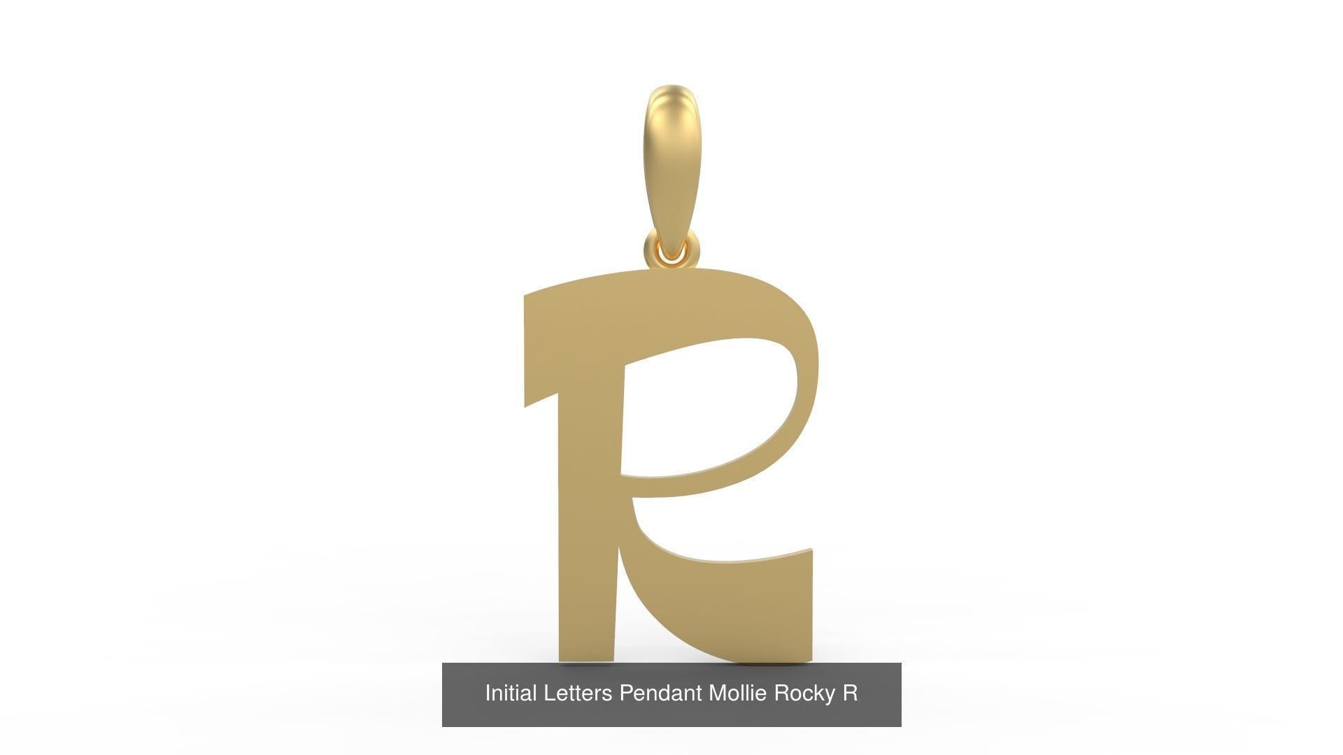 Initial Letters Pendant Alphabets Mollie Rocky 3D Model Collection_20