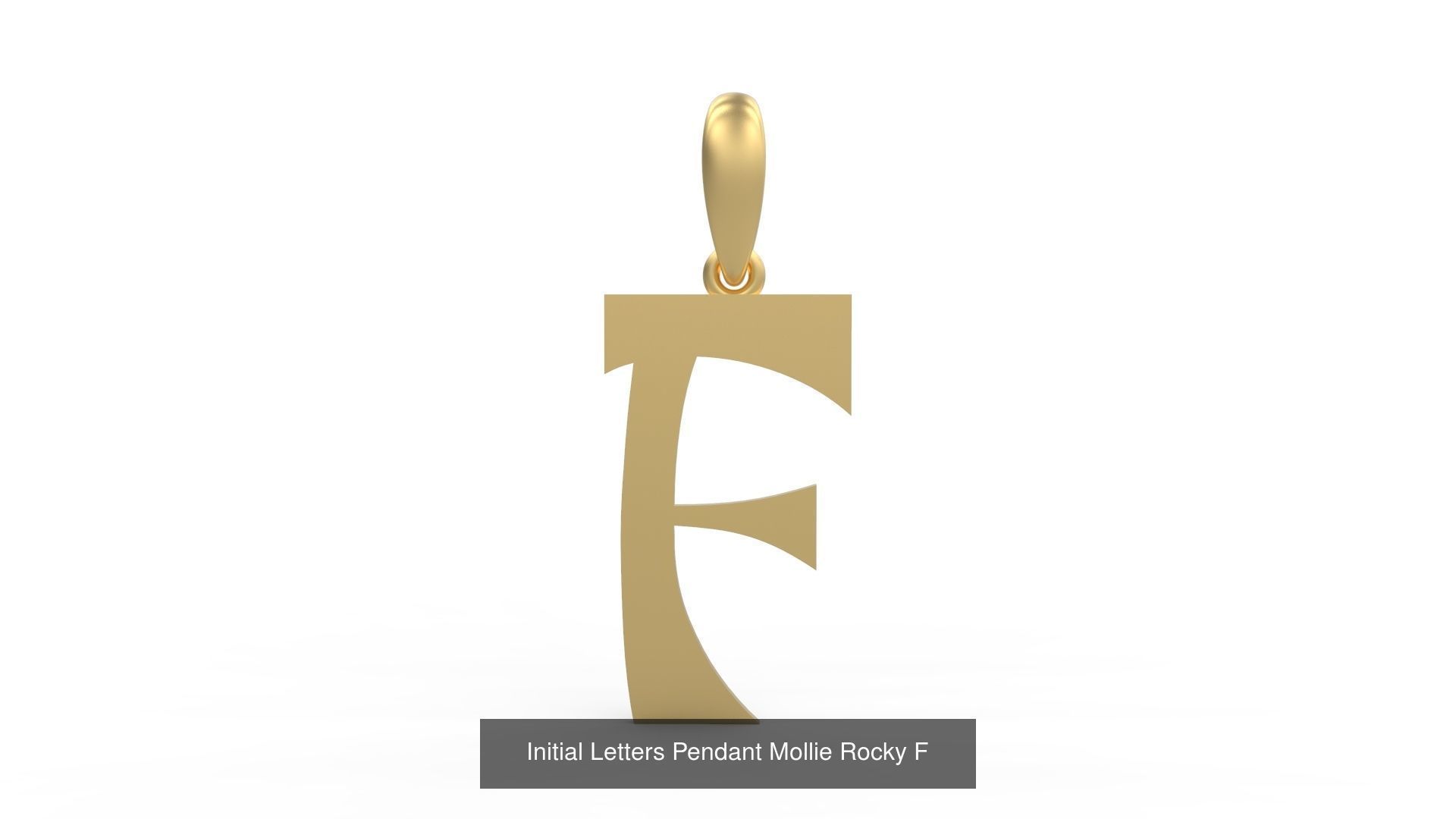 Initial Letters Pendant Alphabets Mollie Rocky 3D Model Collection_8