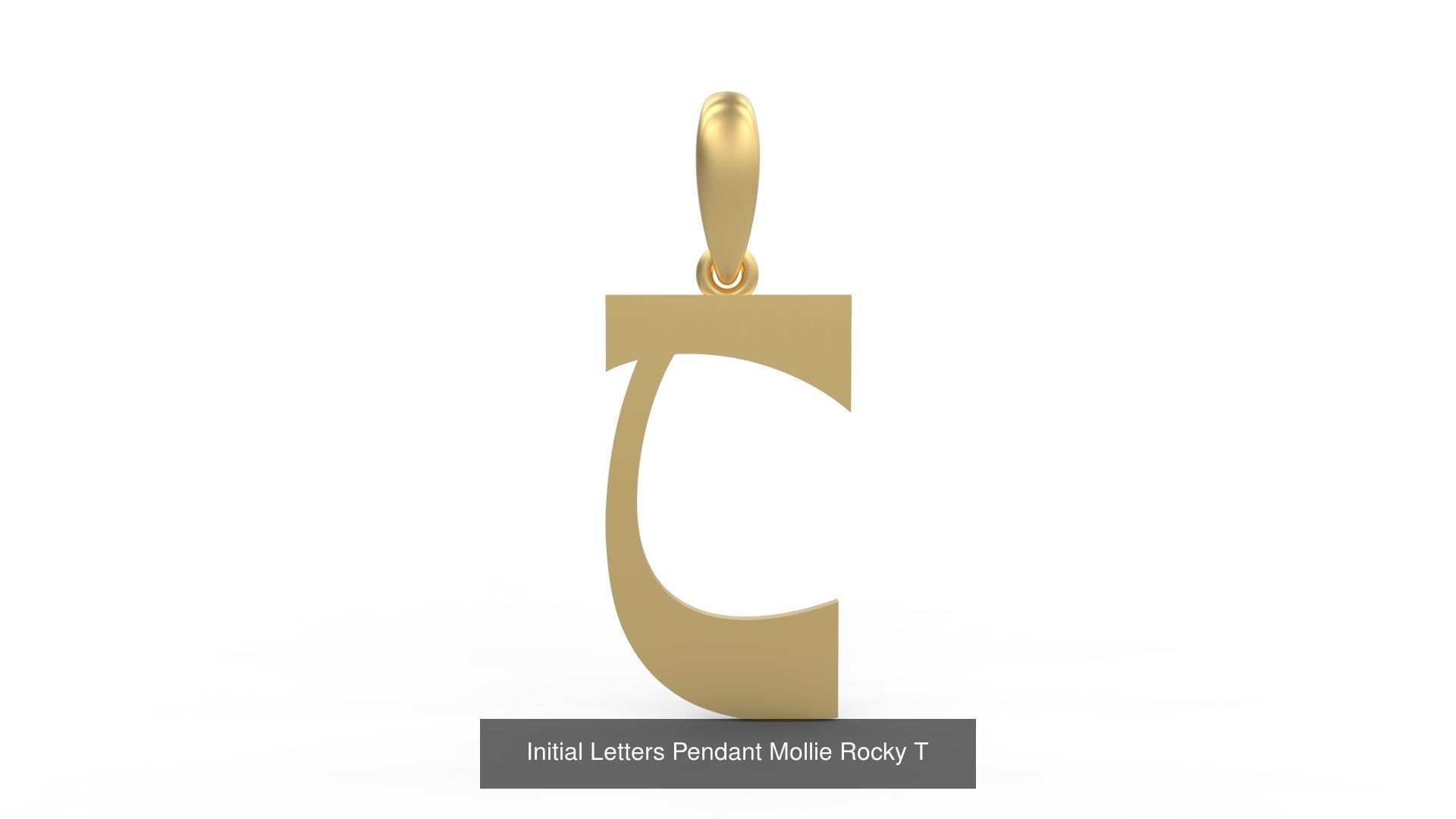 Initial Letters Pendant Alphabets Mollie Rocky 3D Model Collection_22