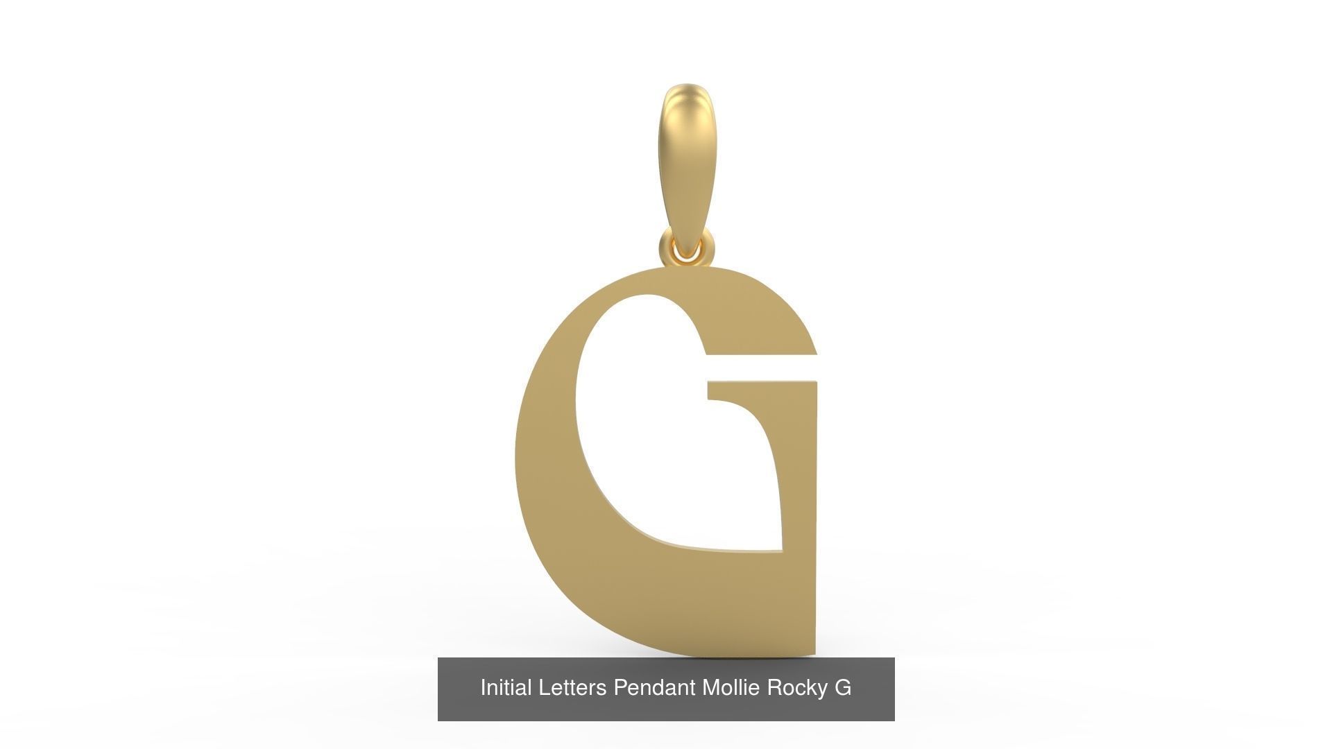 Initial Letters Pendant Alphabets Mollie Rocky 3D Model Collection_9