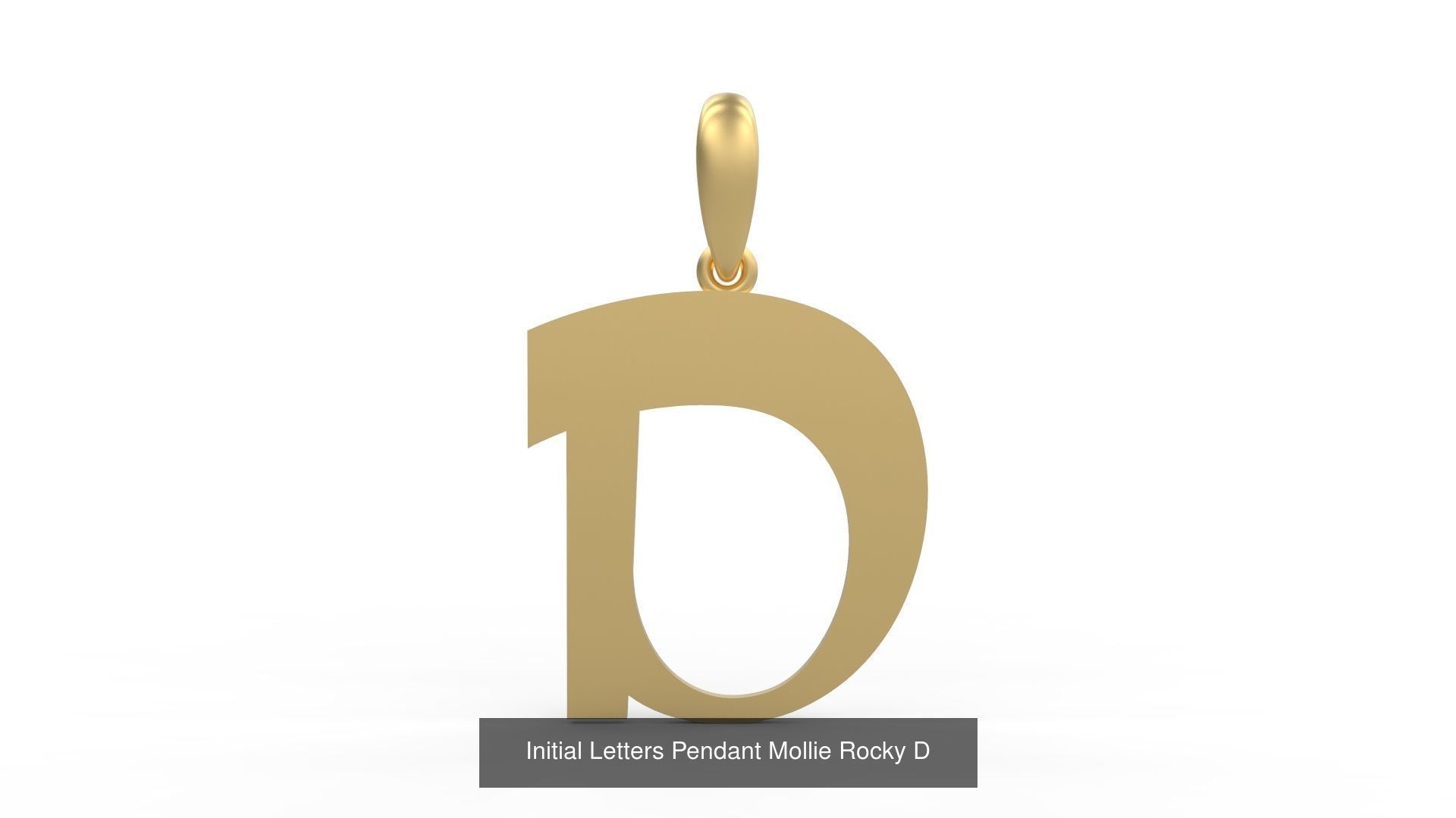 Initial Letters Pendant Alphabets Mollie Rocky 3D Model Collection_6