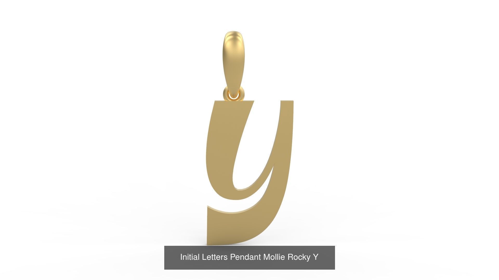 Initial Letters Pendant Alphabets Mollie Rocky 3D Model Collection_27