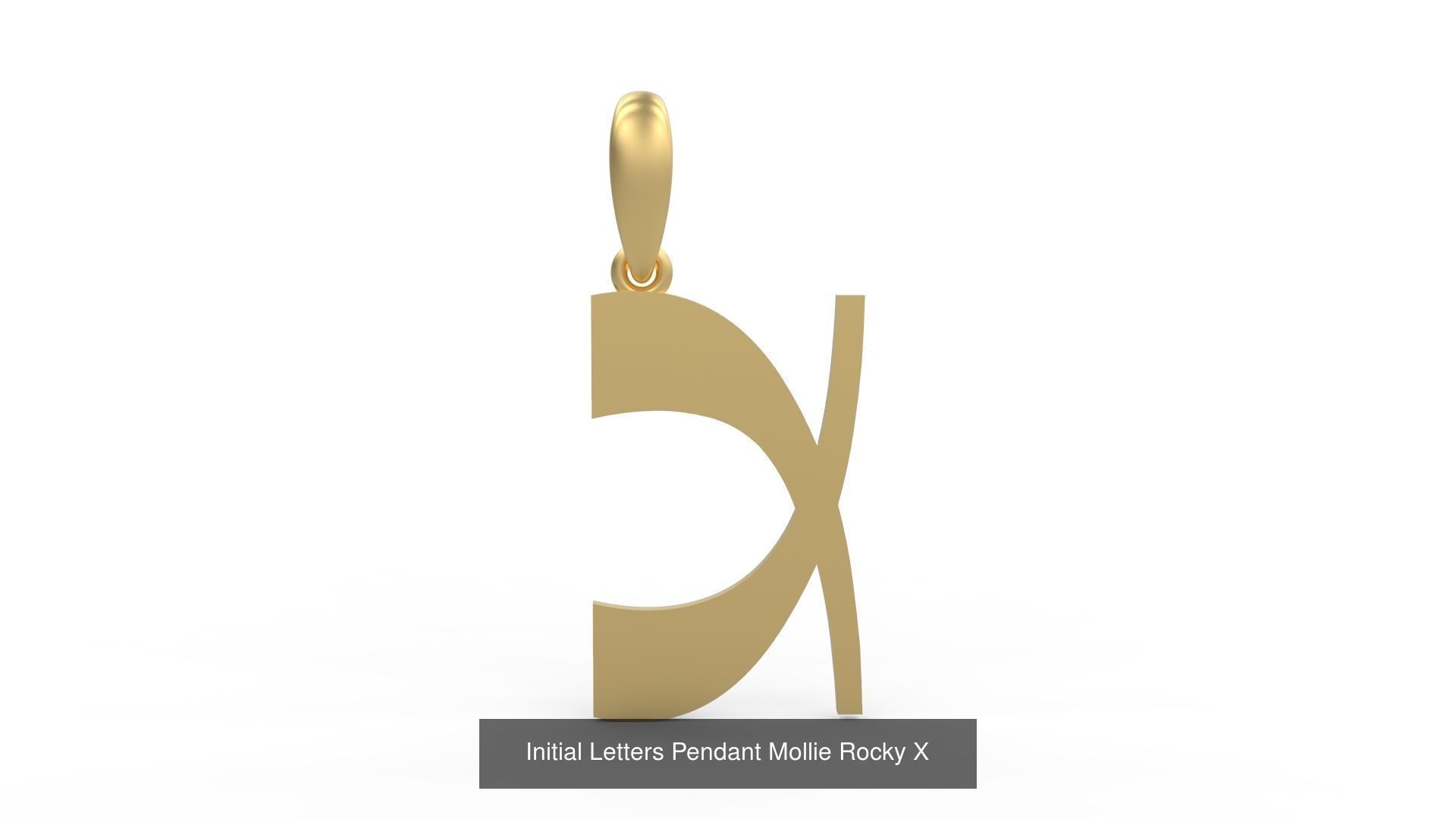 Initial Letters Pendant Alphabets Mollie Rocky 3D Model Collection_26