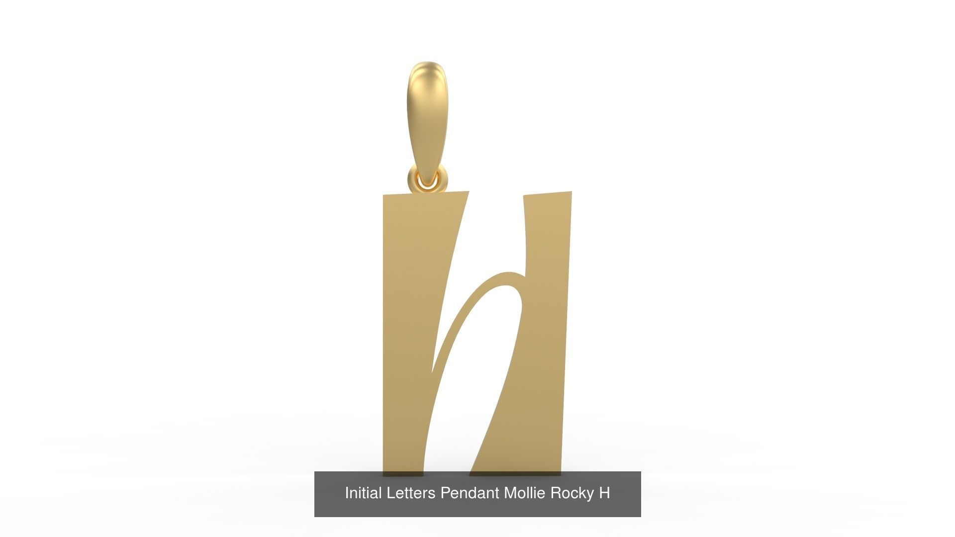 Initial Letters Pendant Alphabets Mollie Rocky 3D Model Collection_10