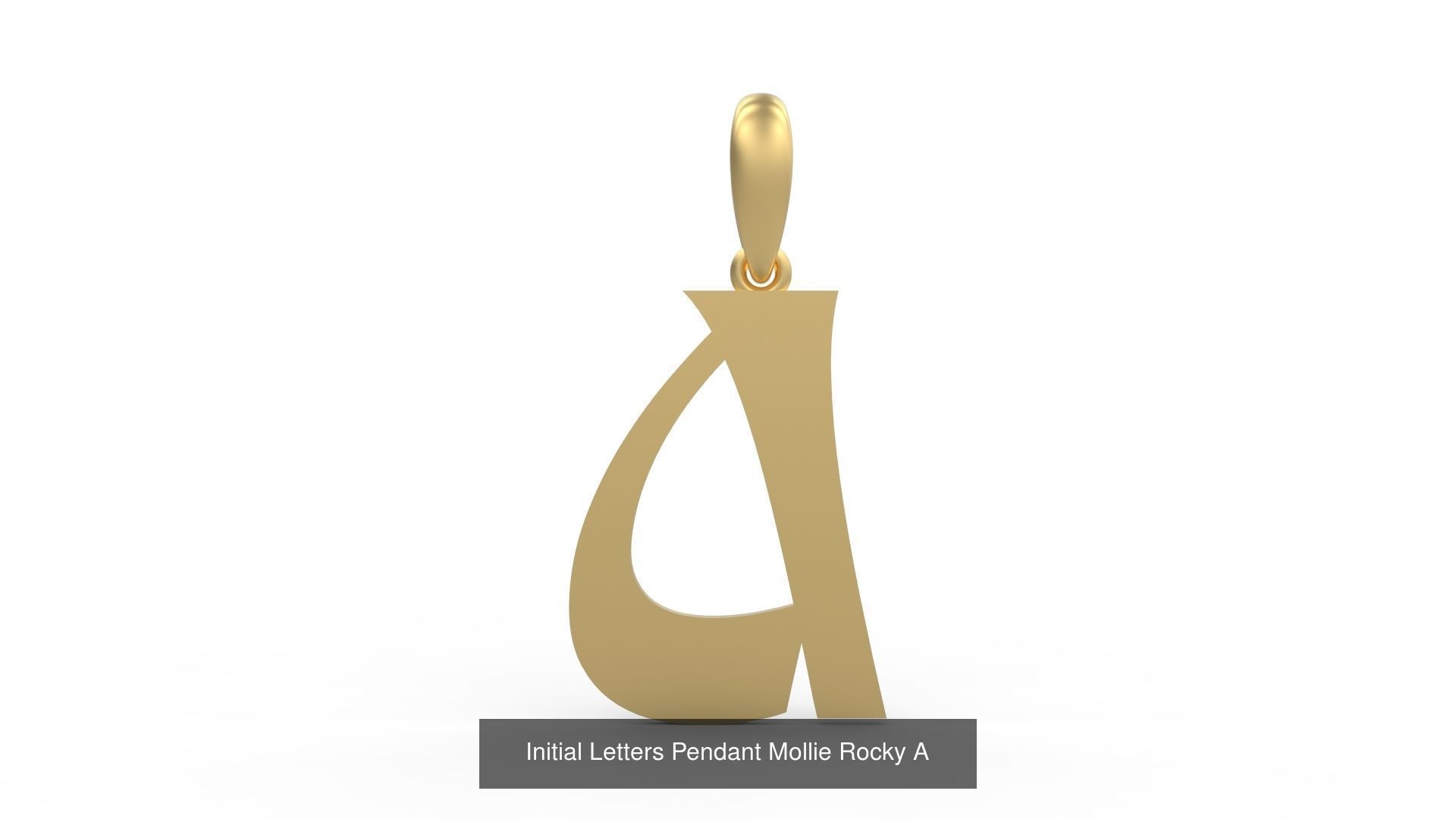 Initial Letters Pendant Alphabets Mollie Rocky 3D Model Collection_3