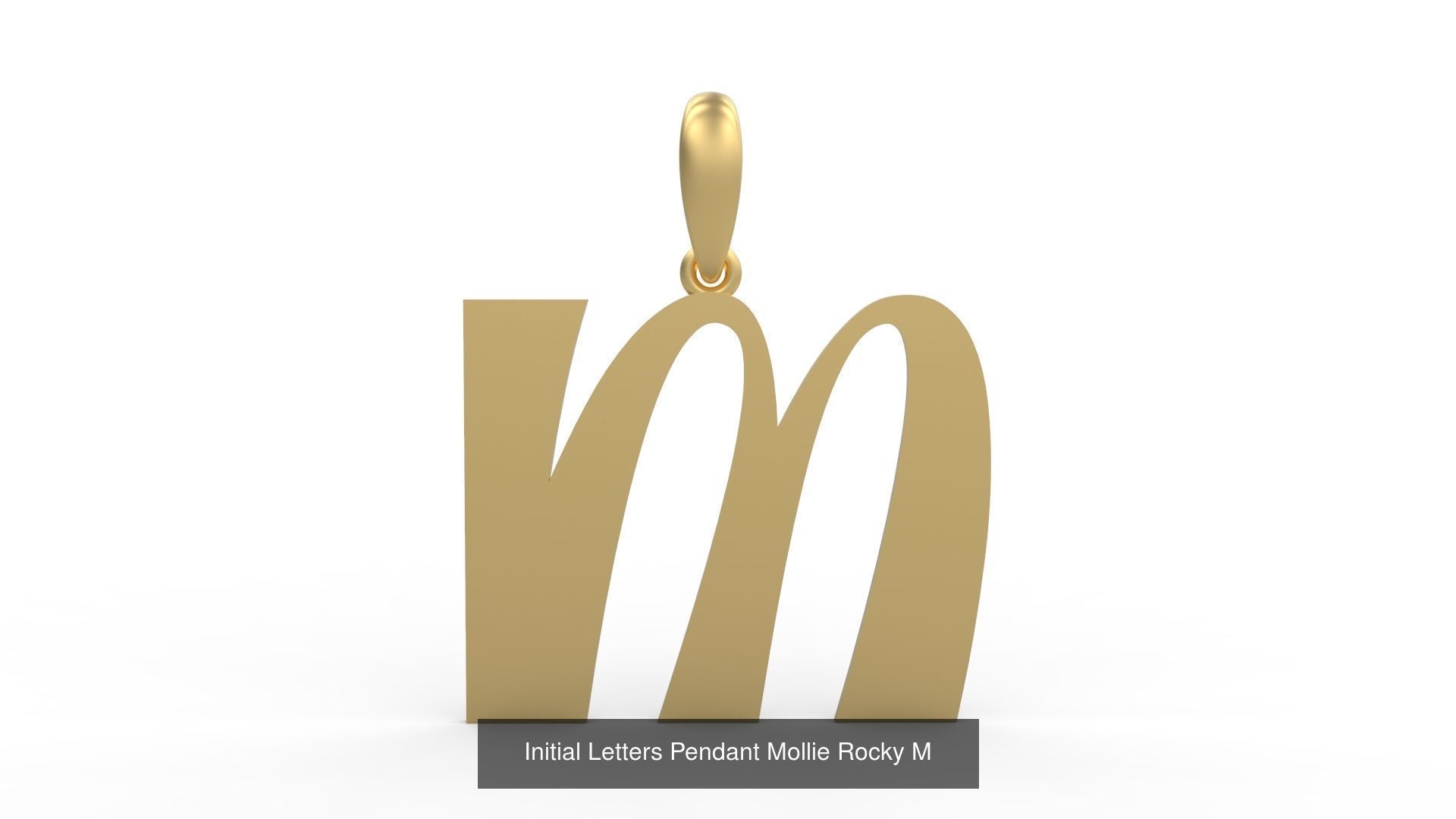 Initial Letters Pendant Alphabets Mollie Rocky 3D Model Collection_15
