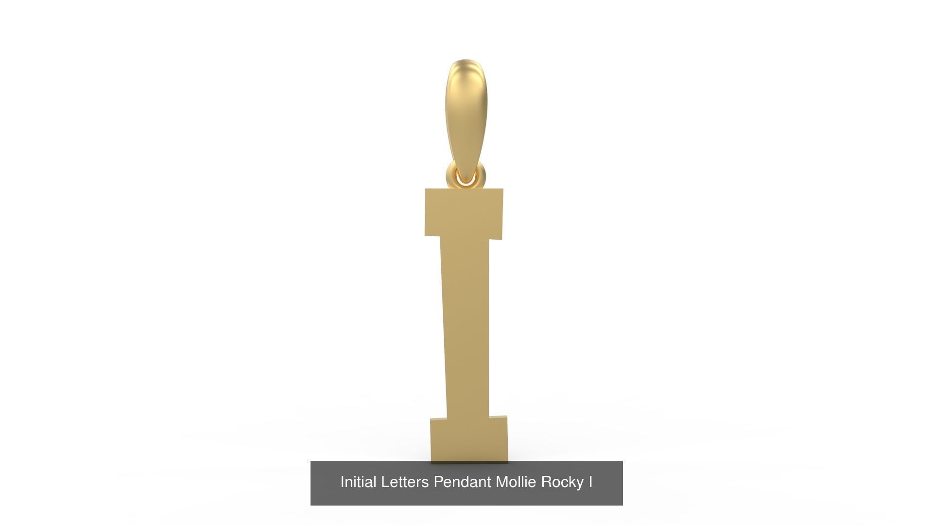 Initial Letters Pendant Alphabets Mollie Rocky 3D Model Collection_11