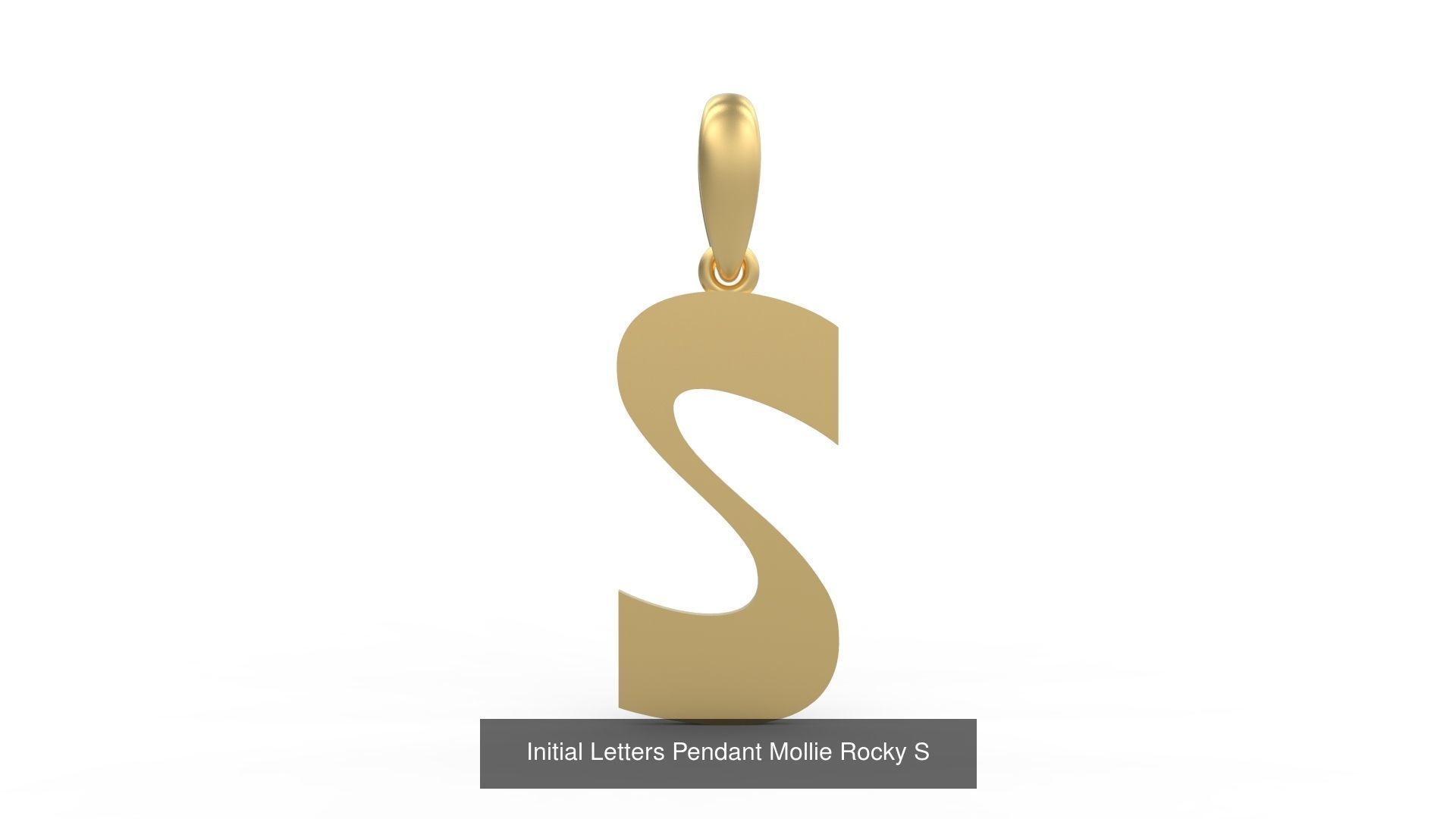 Initial Letters Pendant Alphabets Mollie Rocky 3D Model Collection_21