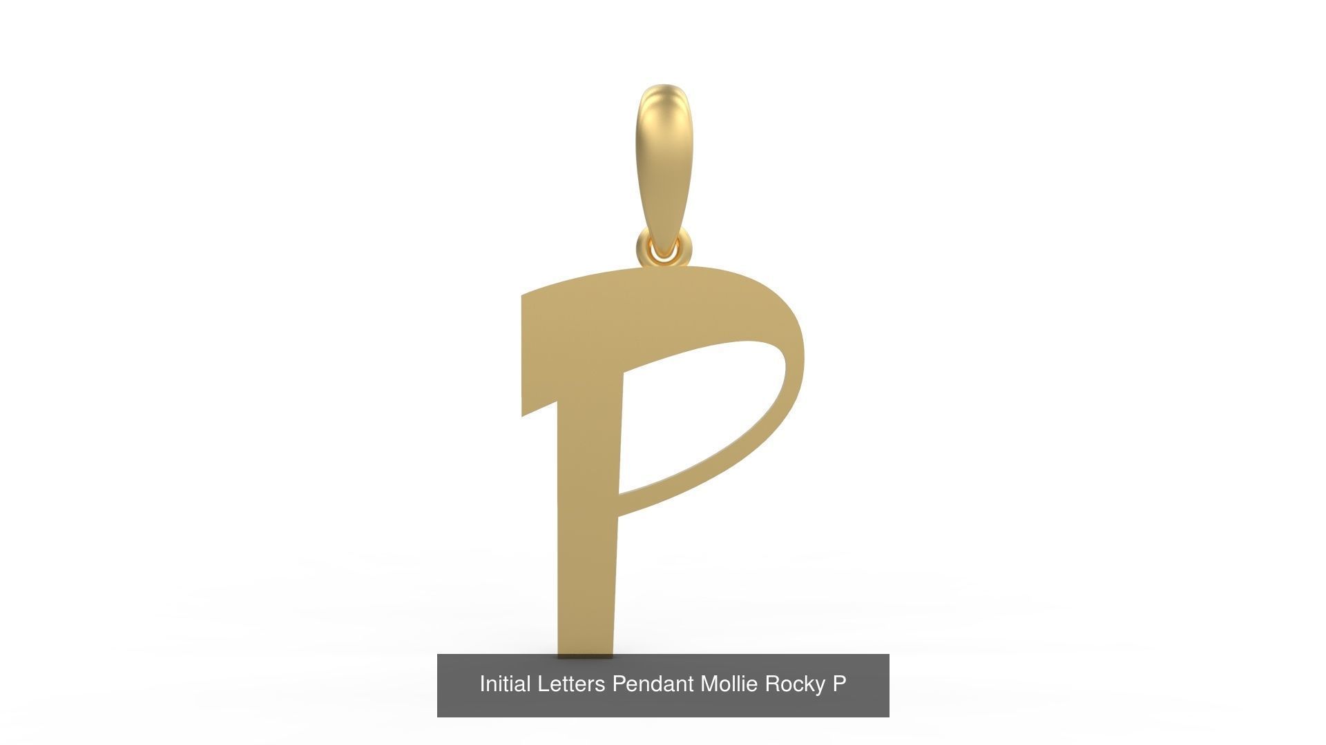 Initial Letters Pendant Alphabets Mollie Rocky 3D Model Collection_18