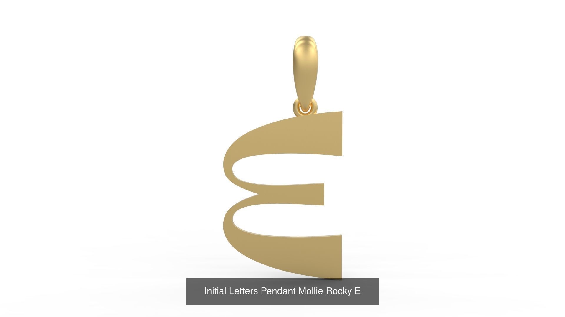 Initial Letters Pendant Alphabets Mollie Rocky 3D Model Collection_7
