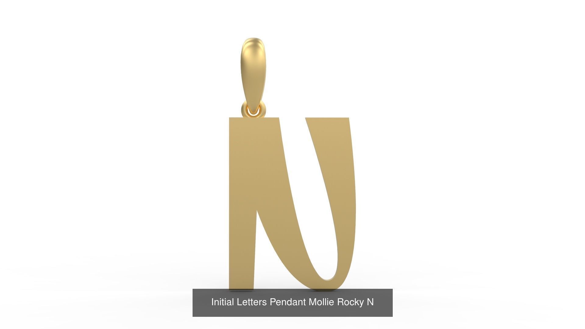 Initial Letters Pendant Alphabets Mollie Rocky 3D Model Collection_16