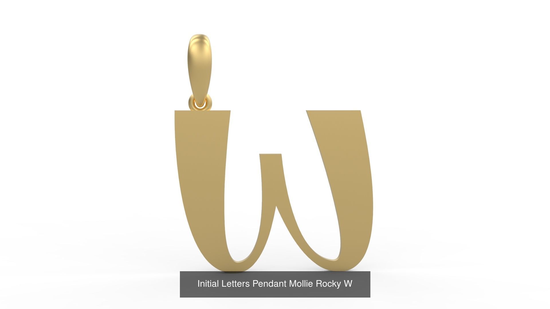 Initial Letters Pendant Alphabets Mollie Rocky 3D Model Collection_25
