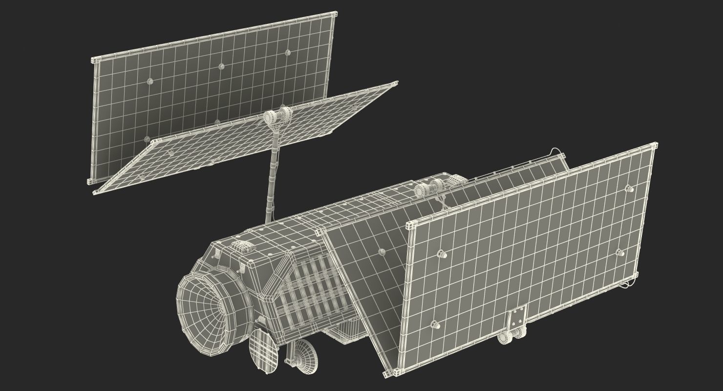 Communications Satellite Rigged 3D model_24