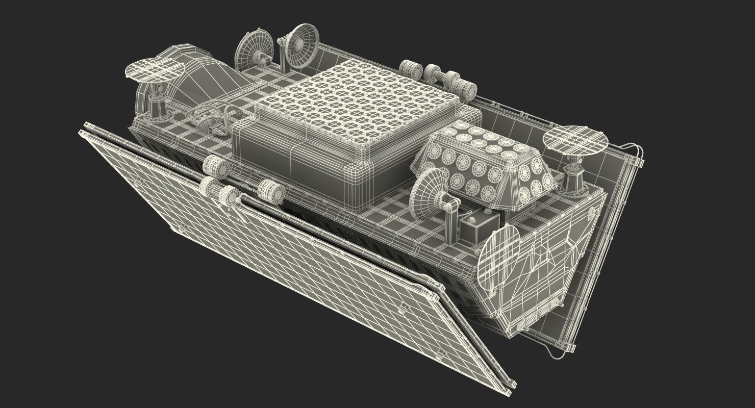 Communications Satellite Rigged 3D model_22