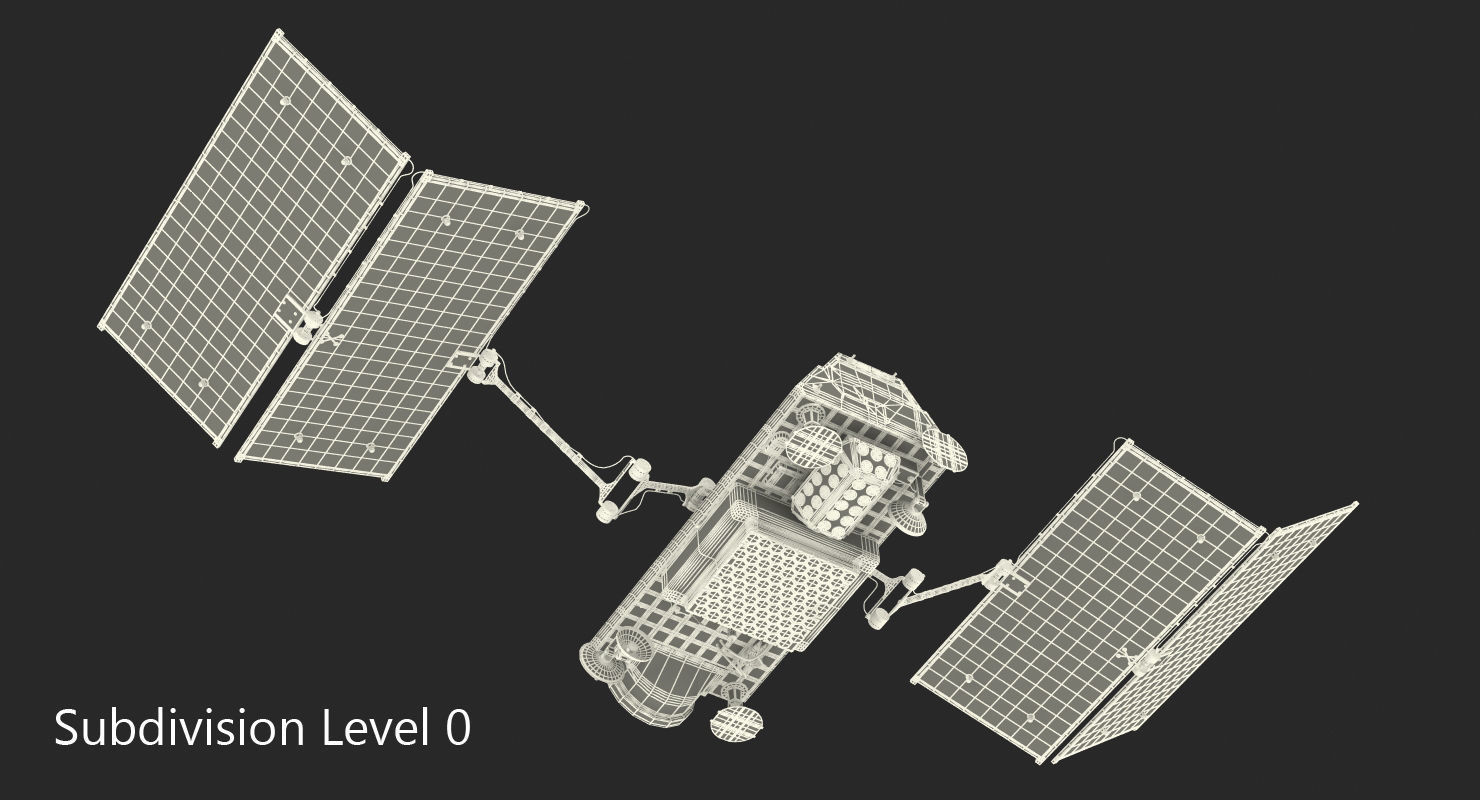 Communications Satellite Rigged 3D model_17