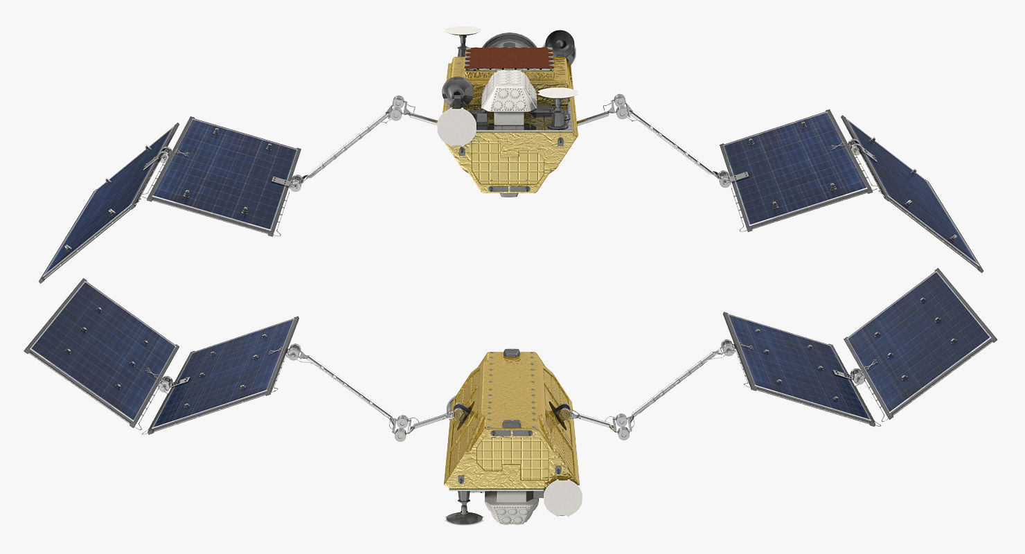 Communications Satellite Rigged 3D model_13