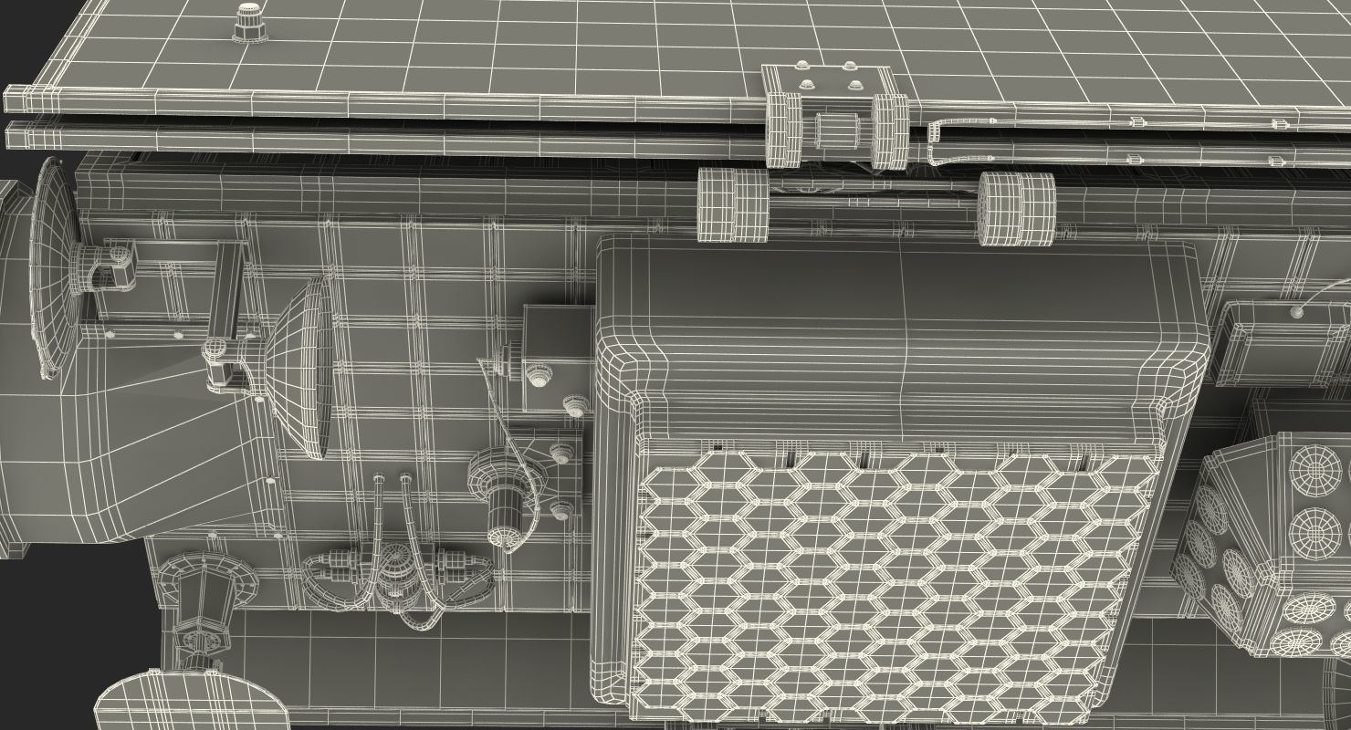 Communications Satellite Rigged 3D model_26