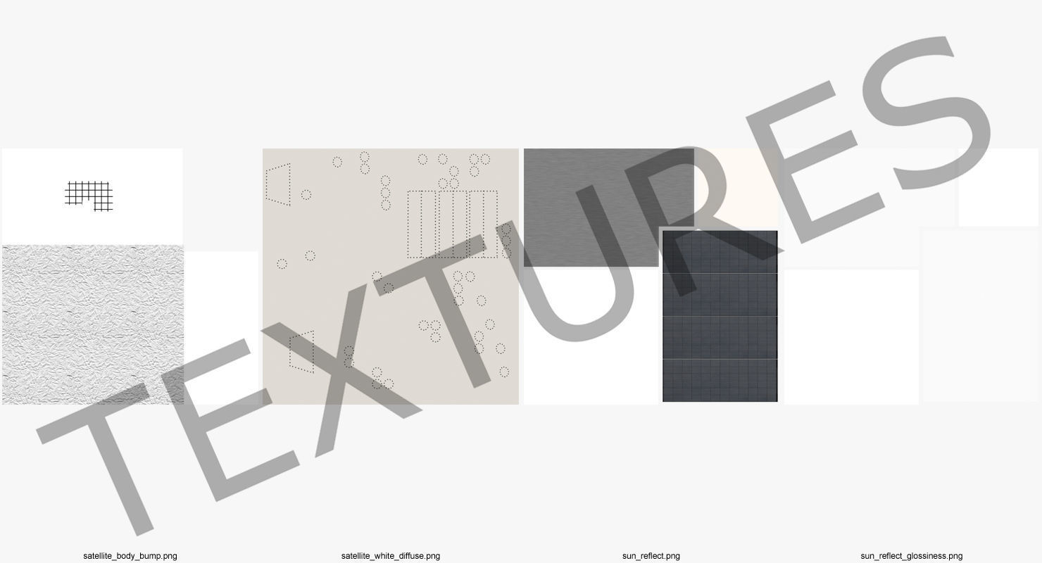 Communications Satellite Rigged 3D model_20