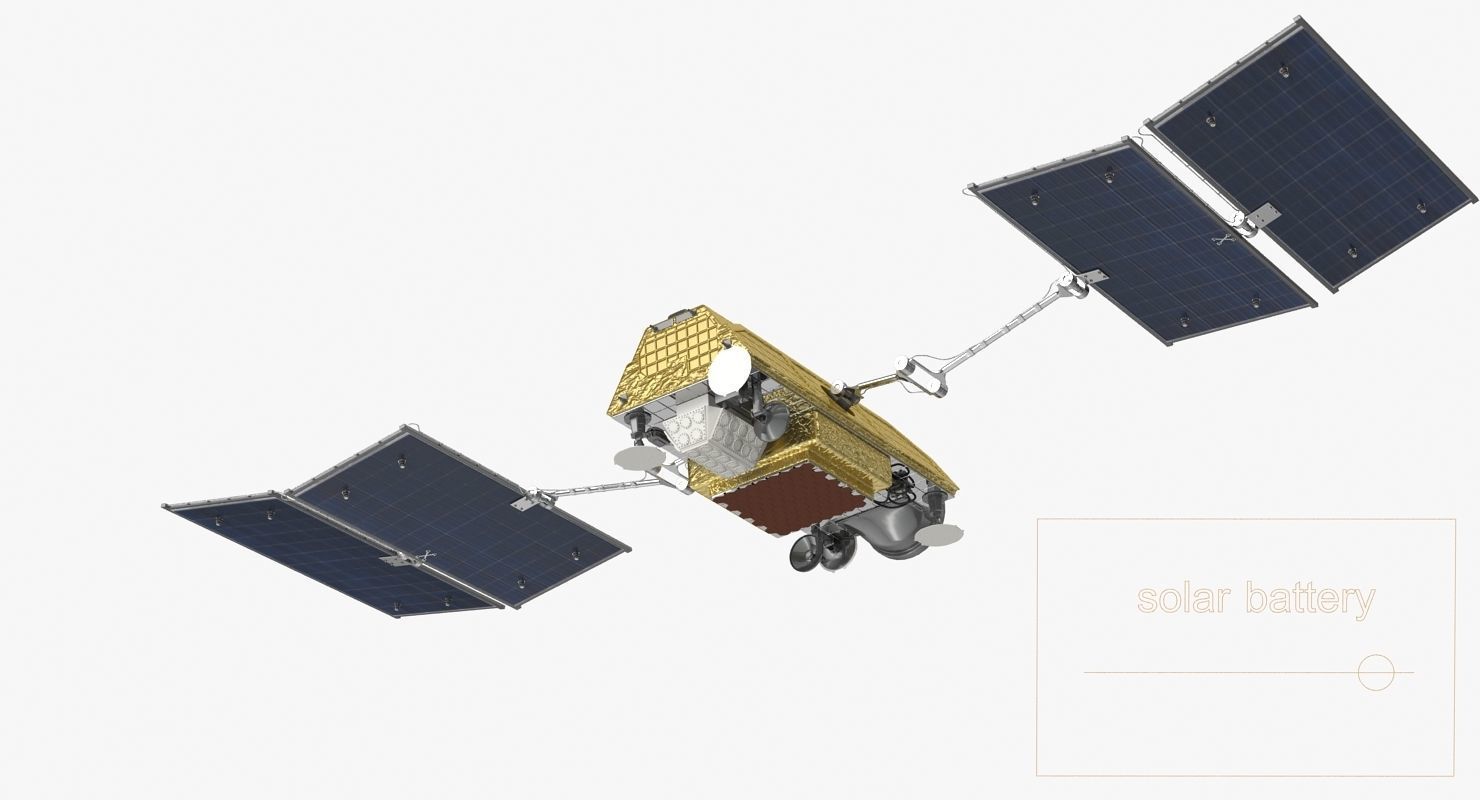 Communications Satellite Rigged 3D model_16