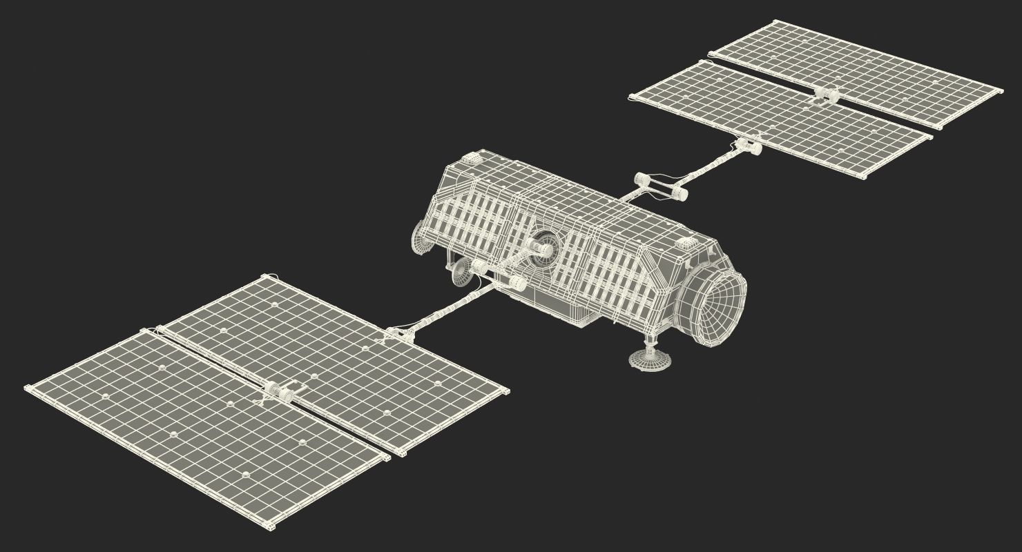 Communications Satellite Rigged 3D model_25