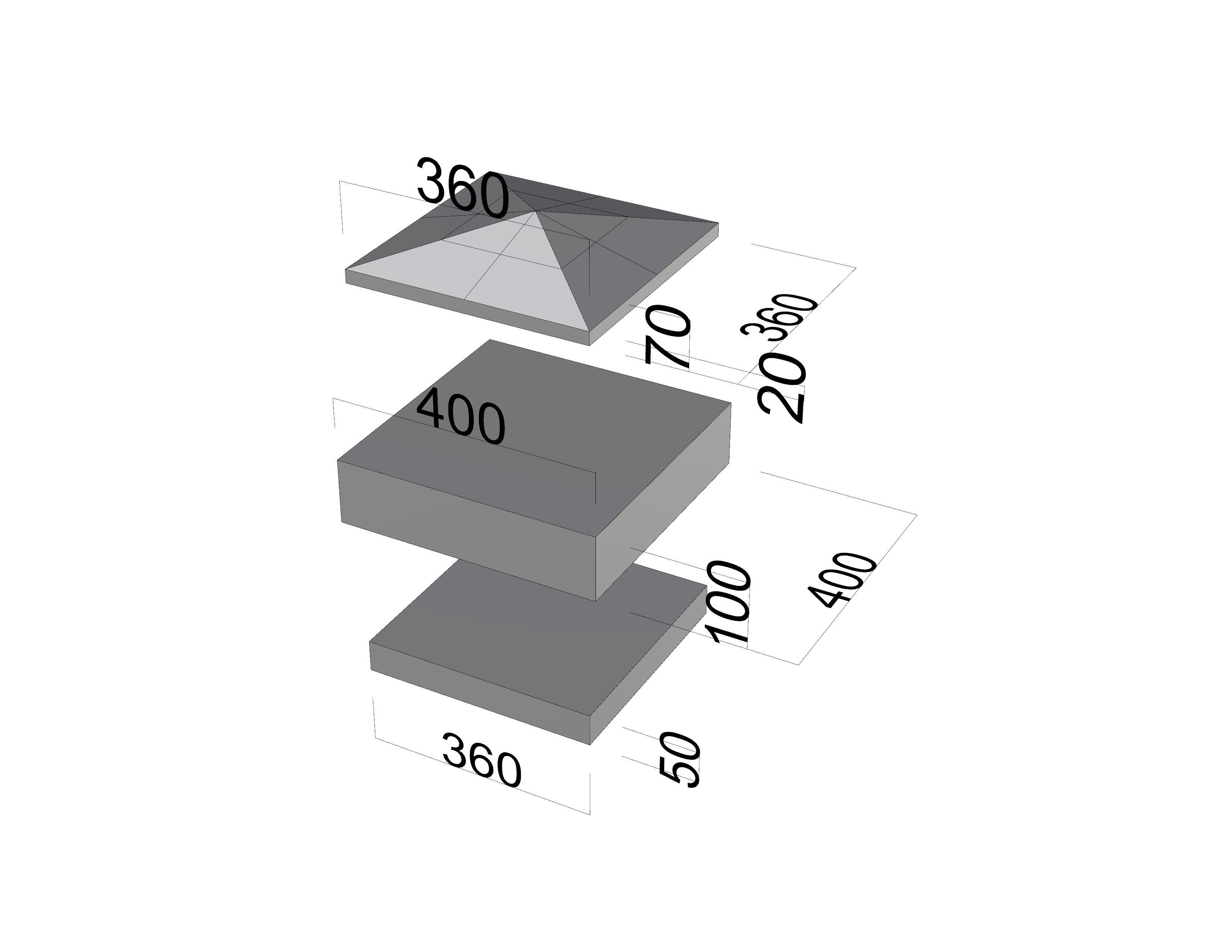 Railing 3d model with texture materials stone balaster railing Low-poly 3D model_7