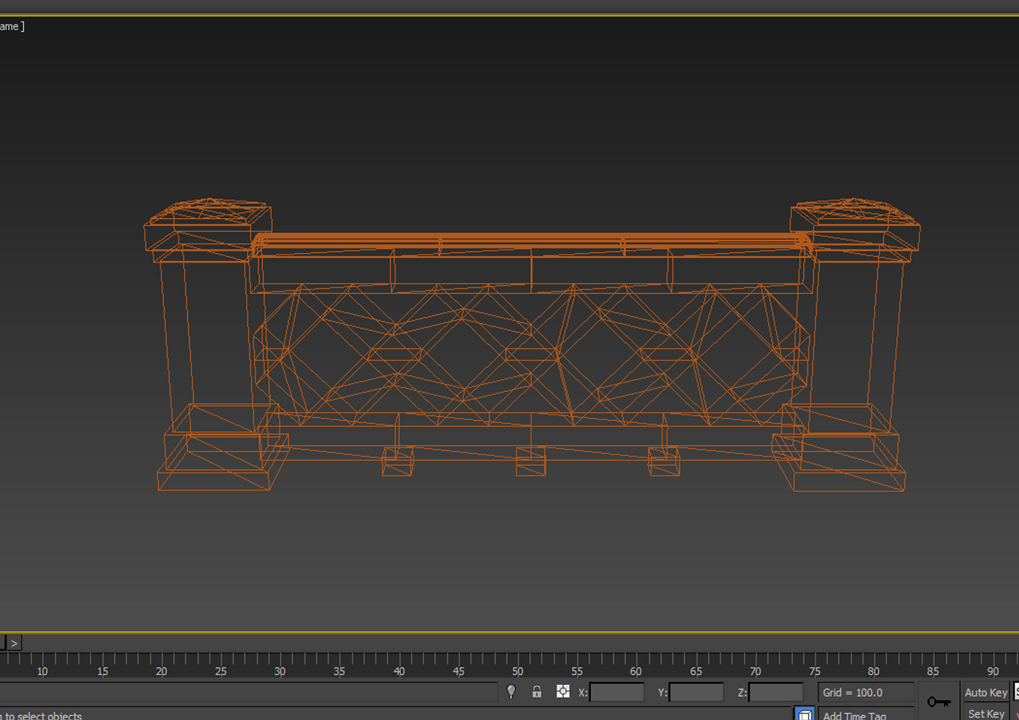 Railing 3d model with texture materials stone balaster railing Low-poly 3D model_11