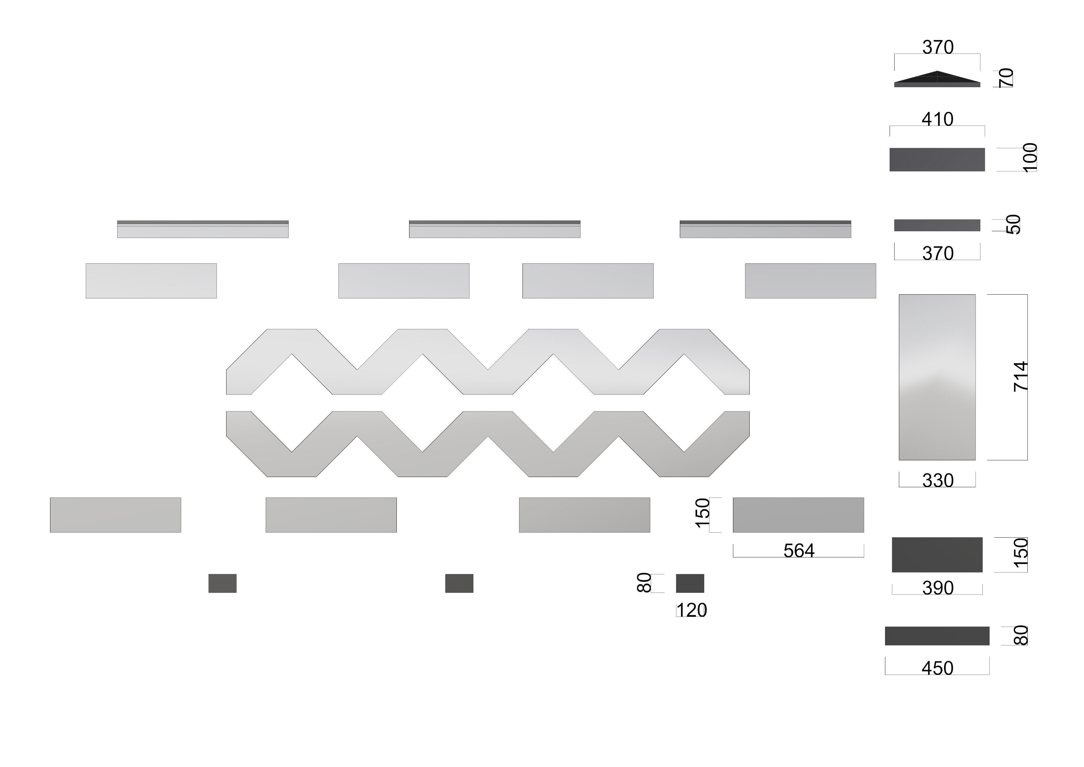 Railing 3d model with texture materials stone balaster railing Low-poly 3D model_4