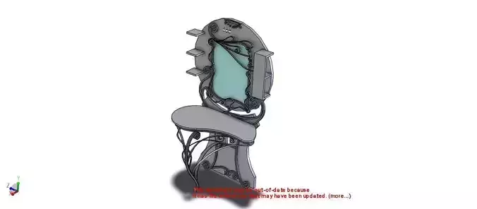 Complex mirror with table 3D model