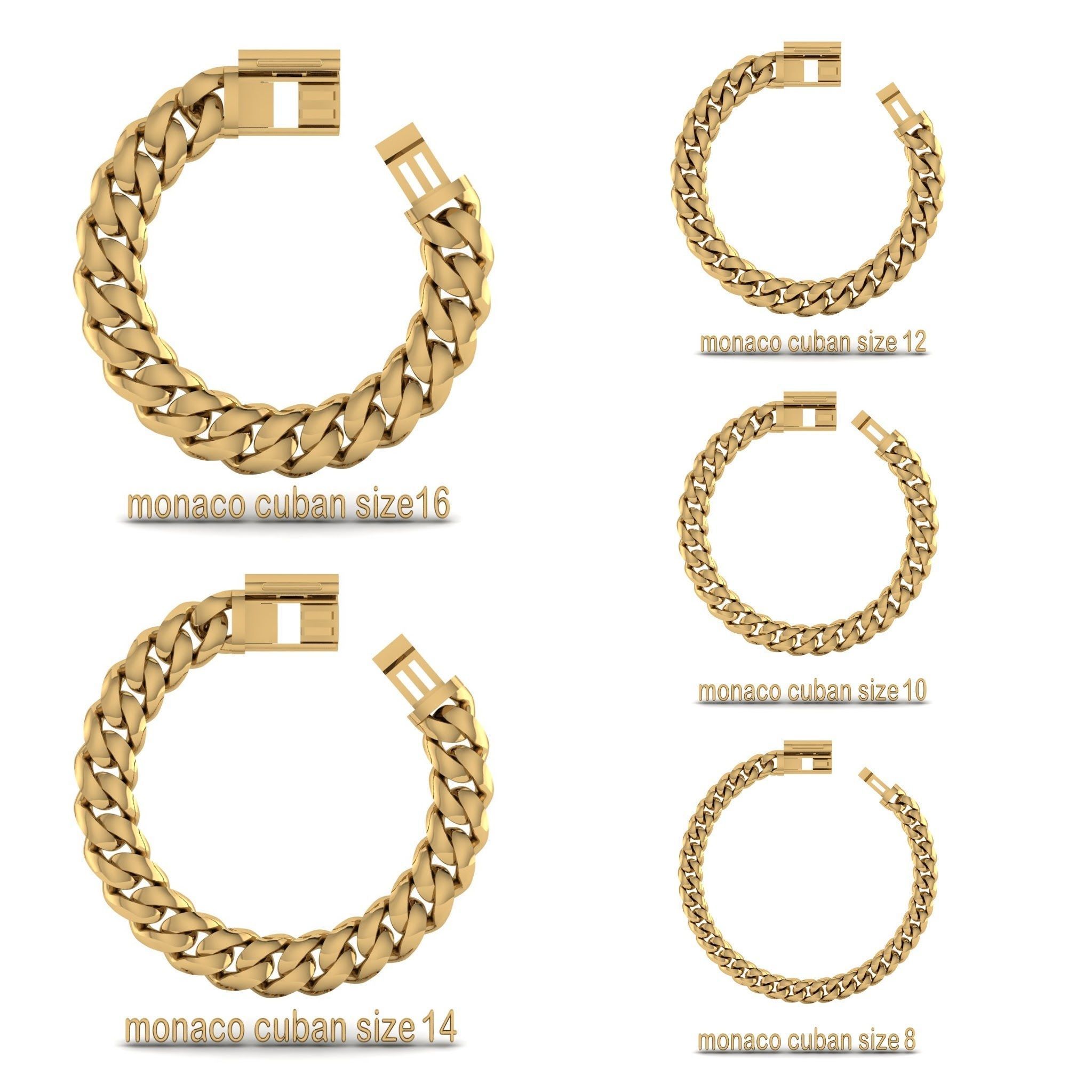 monaco cuban size10 3D print model_11