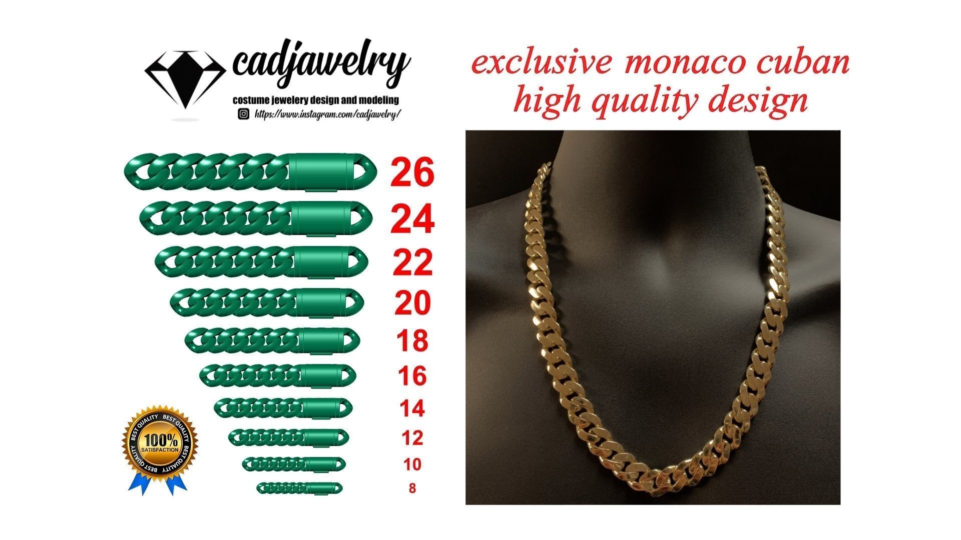 monaco cuban size12 3D print model_2