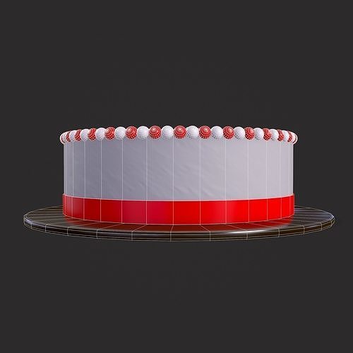 Ginger Bread Man Cake Low-poly 3D model 4