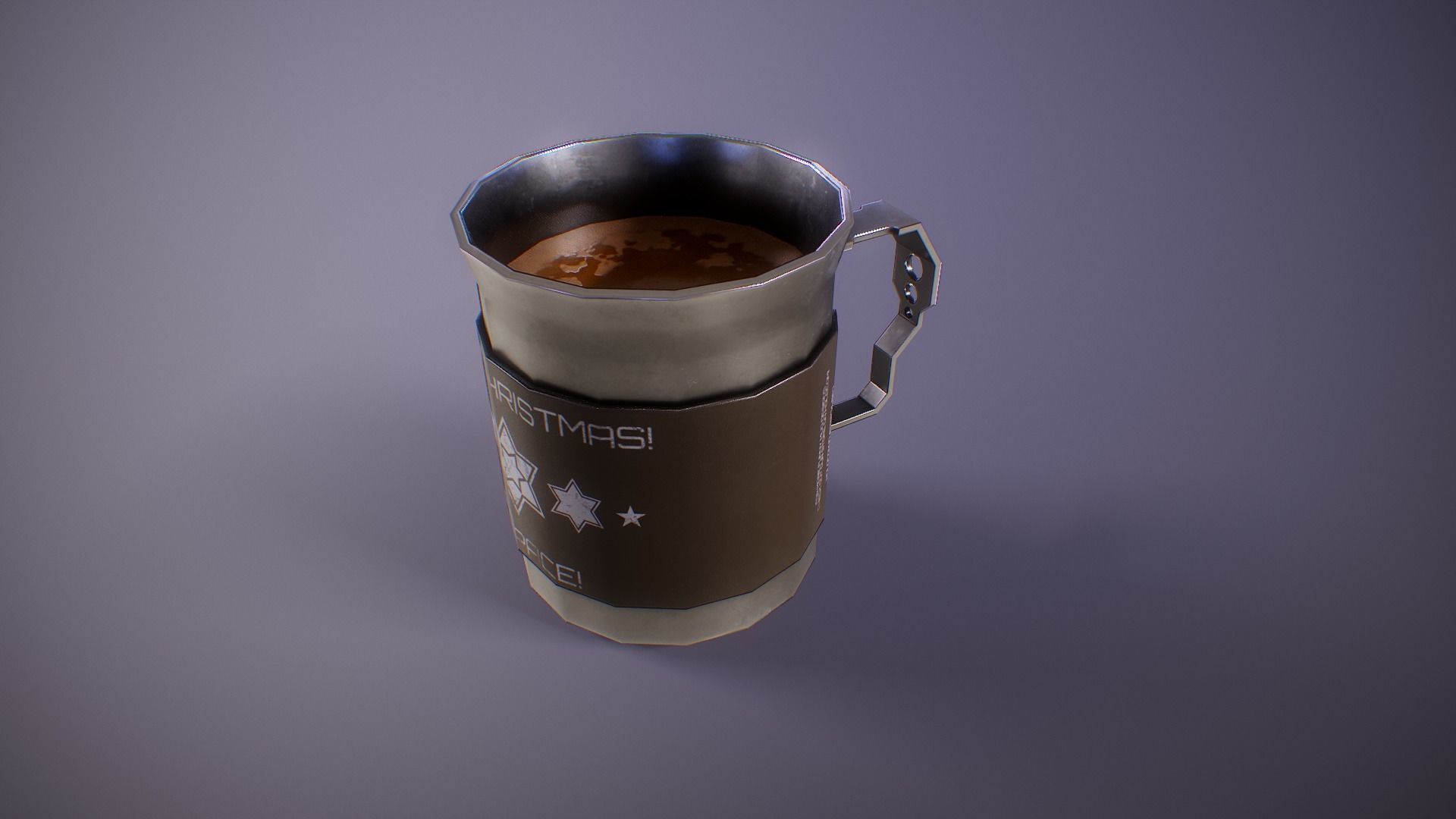 PBR Sci-Fi Coffee Mug Collection Low-poly 3D model_6