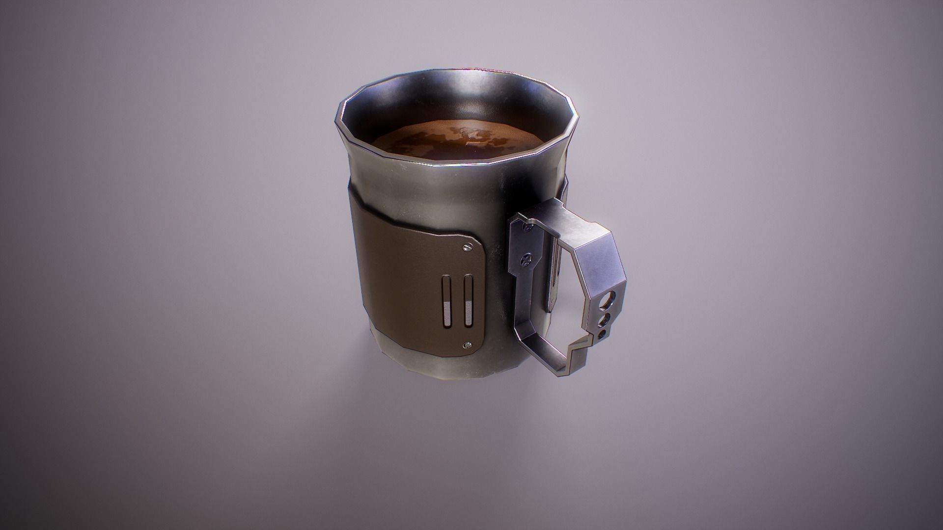 PBR Sci-Fi Coffee Mug Collection Low-poly 3D model_17