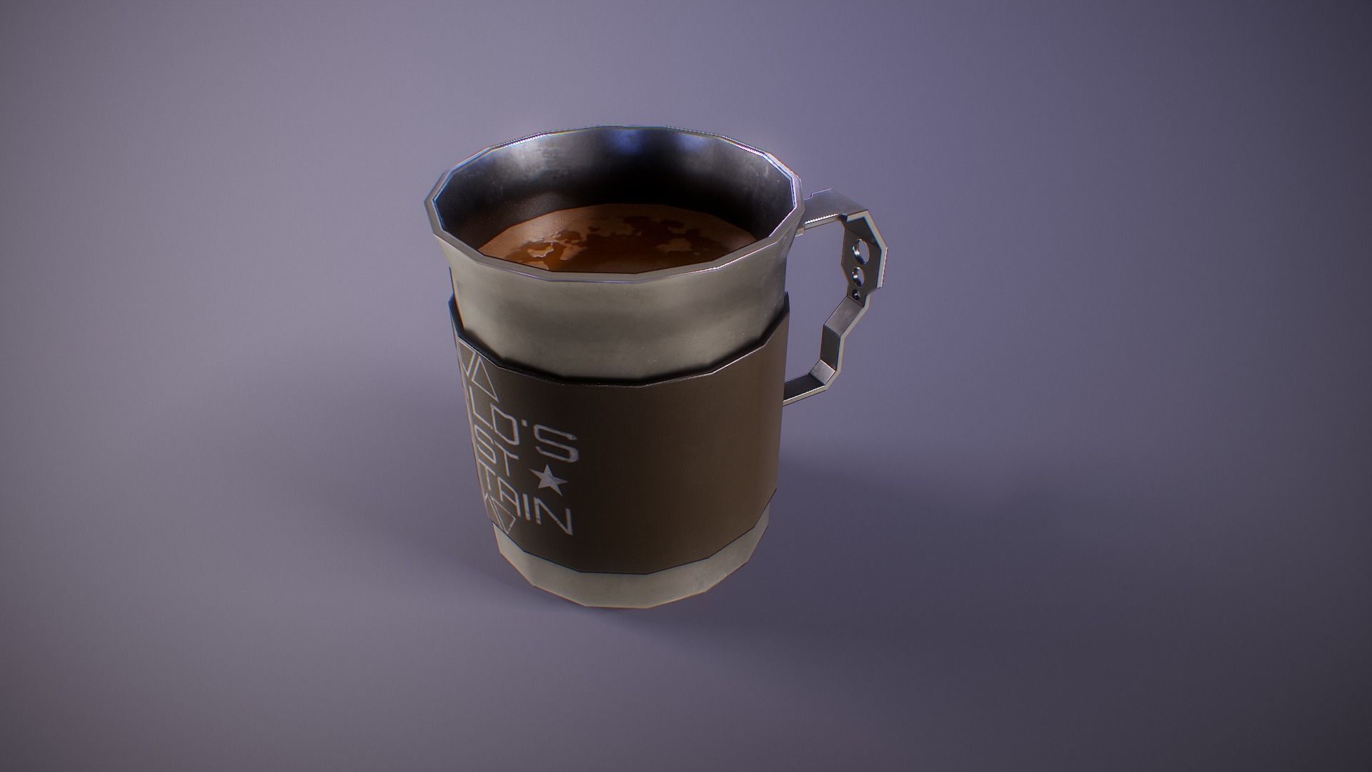 PBR Sci-Fi Coffee Mug Collection Low-poly 3D model_7