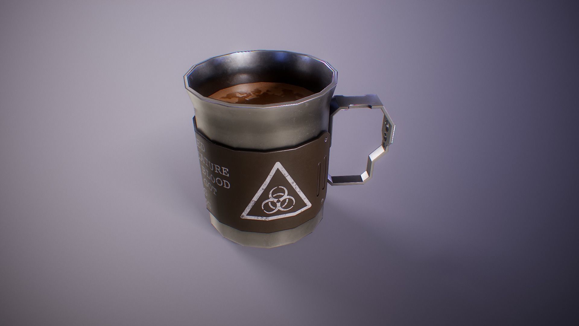 PBR Sci-Fi Coffee Mug Collection Low-poly 3D model_16