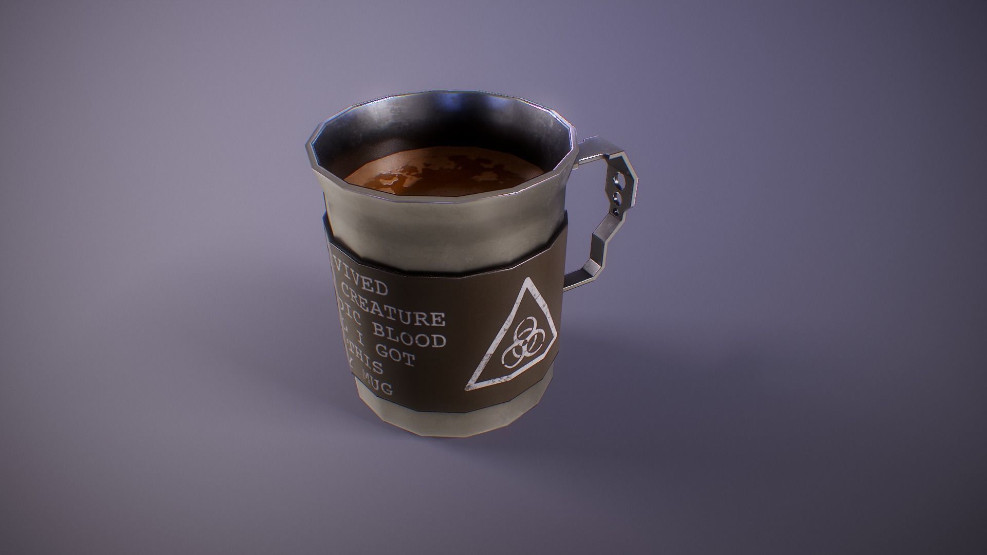 PBR Sci-Fi Coffee Mug Collection Low-poly 3D model_8