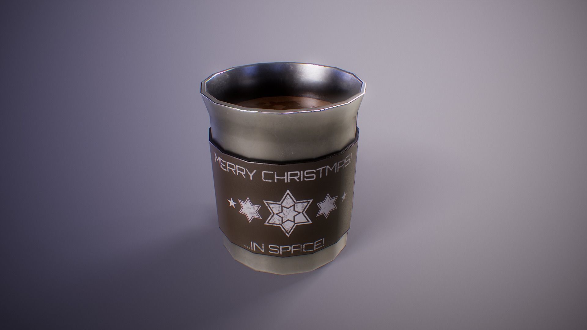 PBR Sci-Fi Coffee Mug Collection Low-poly 3D model_11
