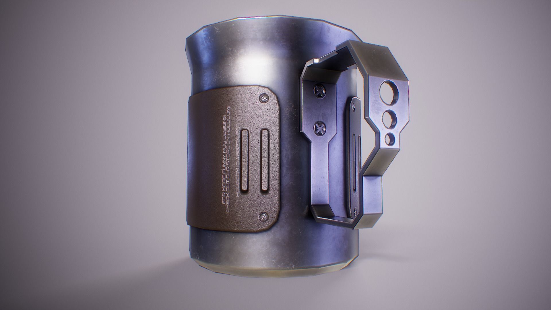 PBR Sci-Fi Coffee Mug Collection Low-poly 3D model_18