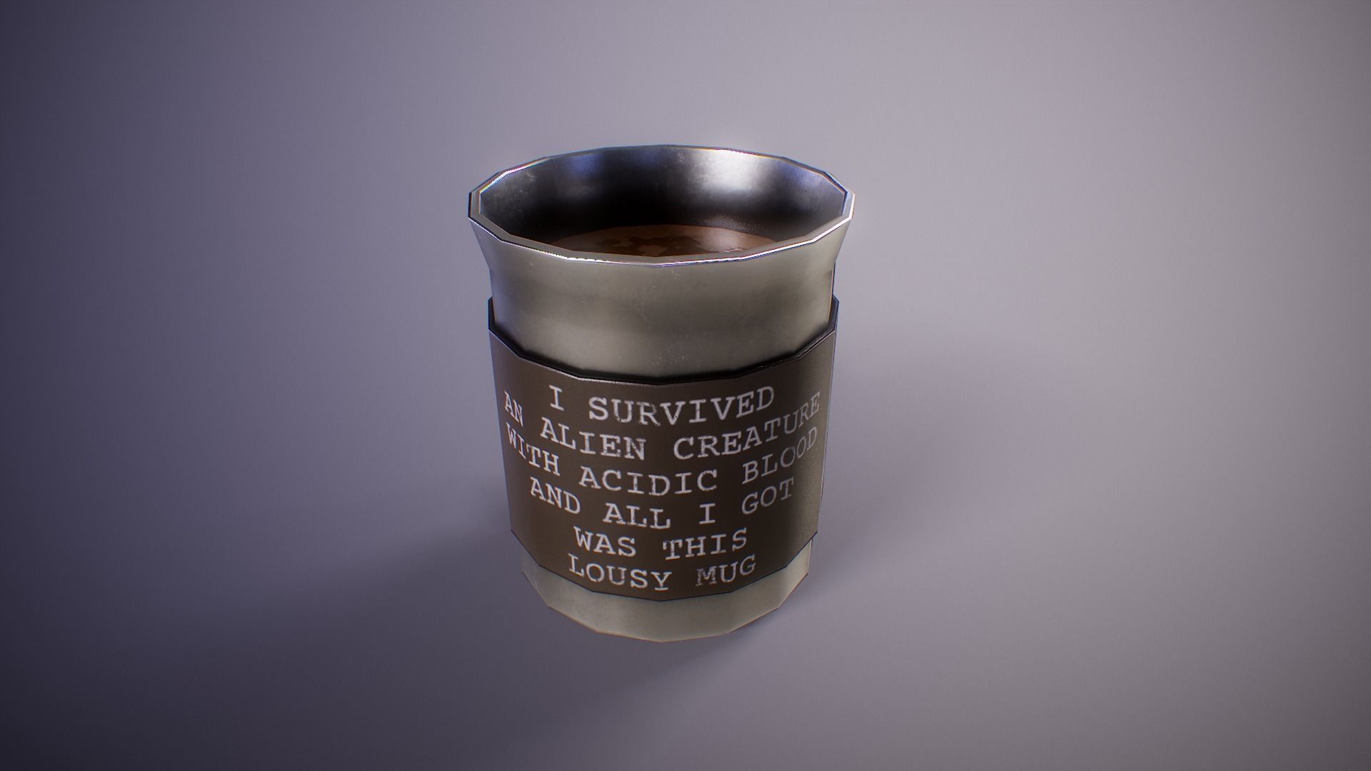 PBR Sci-Fi Coffee Mug Collection Low-poly 3D model_13