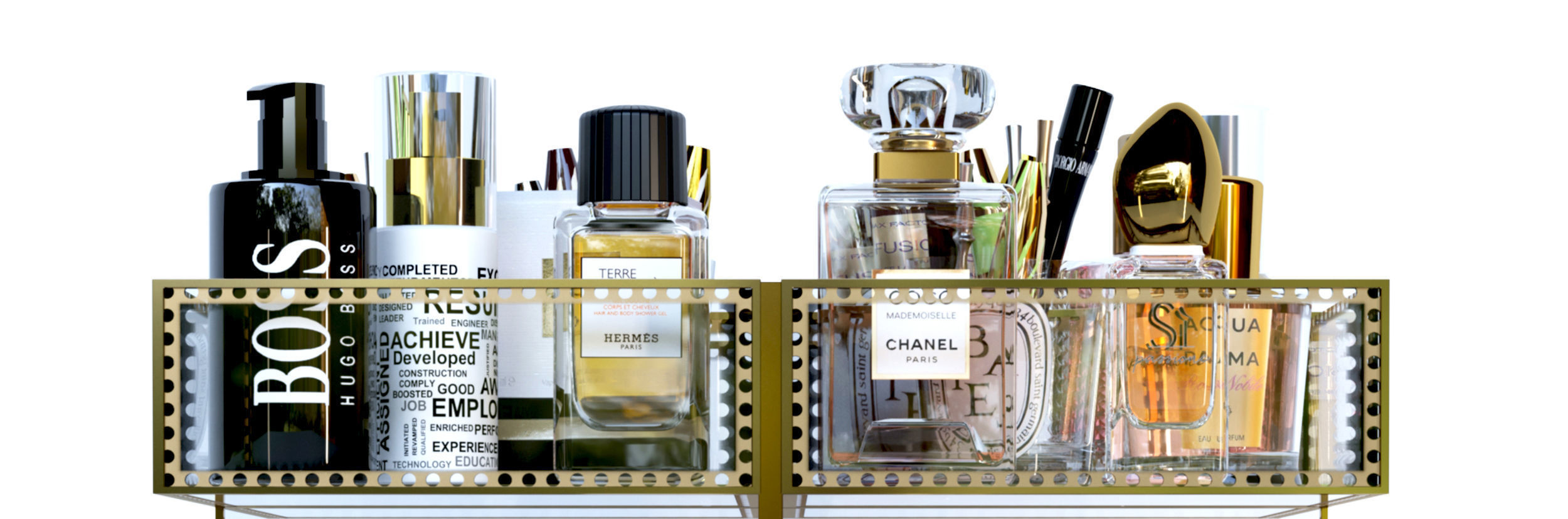 A set of cosmetics for beauty salons and stylists 3D model_3