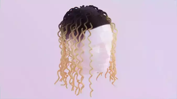Wavy Dreads Inspired by Lil Durk Low-poly 3D model