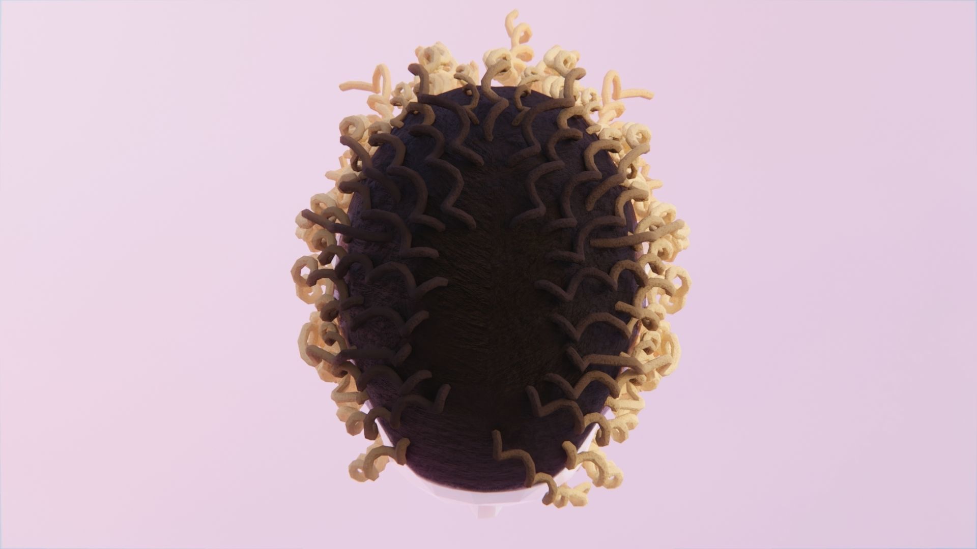 Wavy Dreads Inspired by Lil Durk Low-poly 3D model_4