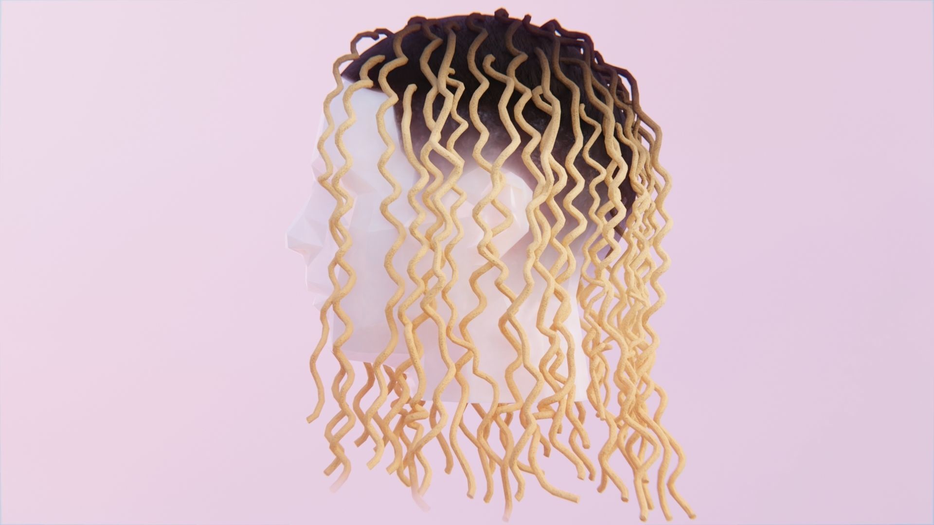 Wavy Dreads Inspired by Lil Durk Low-poly 3D model_2