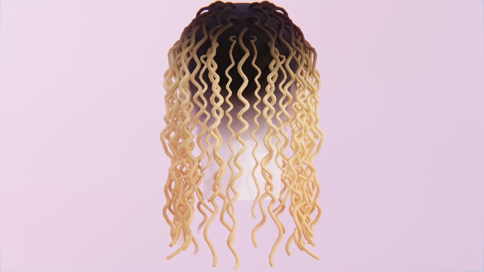 Wavy Dreads Inspired by Lil Durk Low-poly 3D model_3