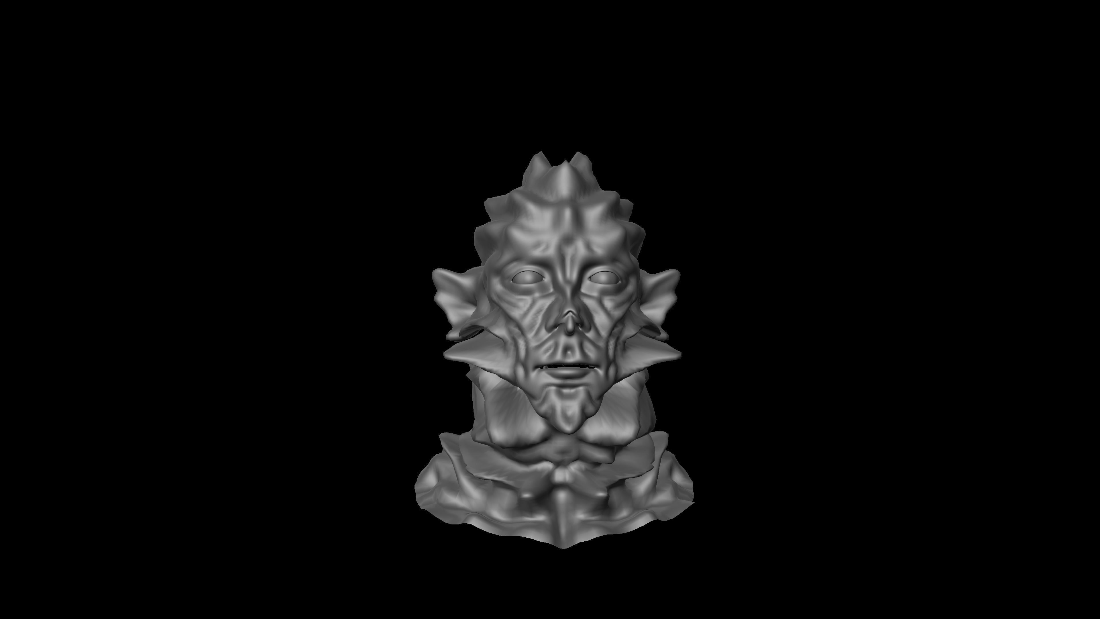 Fishman bust 3D model_1