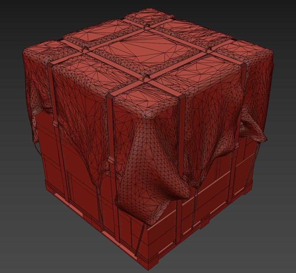 Airdrop Military Low-poly 3D model_14