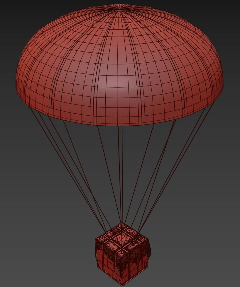 Airdrop Military Low-poly 3D model_15
