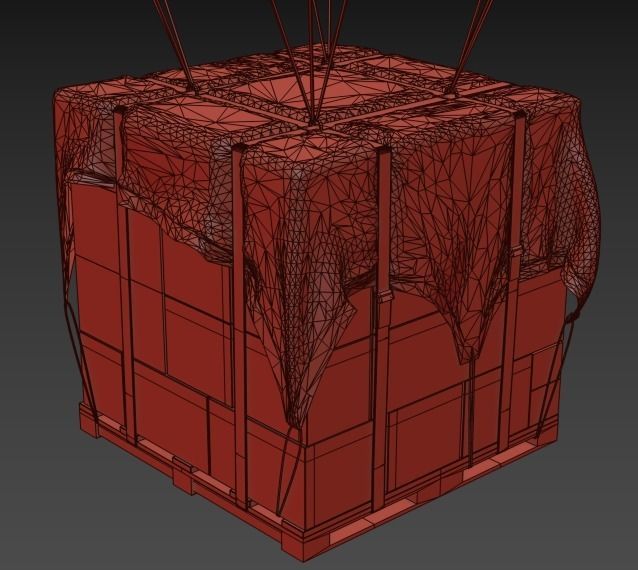 Airdrop Military Low-poly 3D model_12