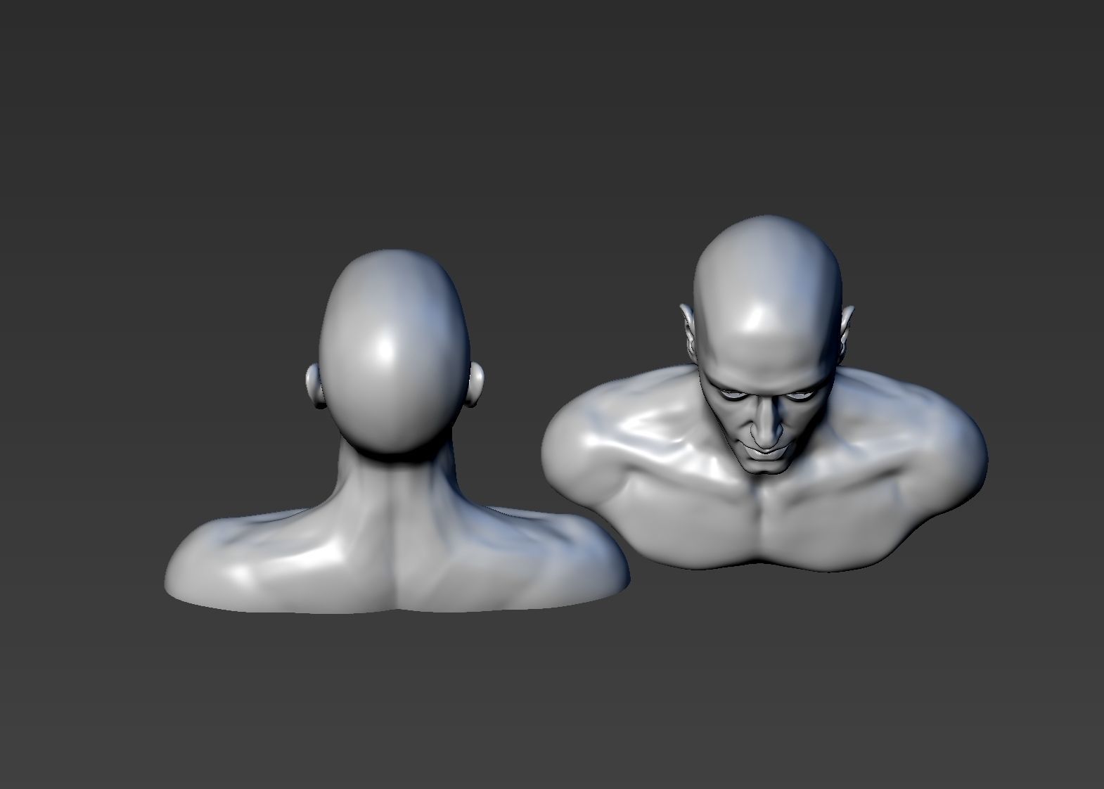 Young Man Head  3D print model_4